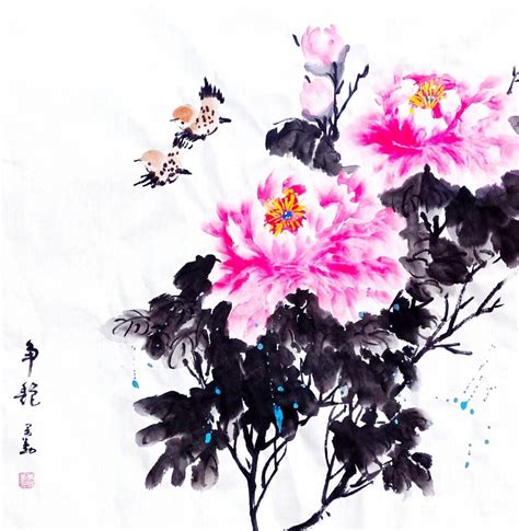 牡丹花画风水|牡丹国画作品赏析 国色迎富贵 天香送吉祥